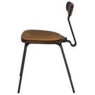Side profile of Dayton Dining Chair highlighting slim backrest and metal frame