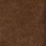 Close-up showing textured cocoa-colored leather surface with fine grain details.