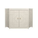 Product Image 8 for Two Door Decorative Rattan Overlay Cabinet With Curved Ends Painted from Worlds Away