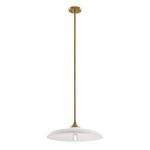 Hadley pendant with wider view showing softer lighting effect on glass shade