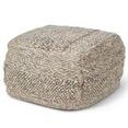 Product Image 3 for Handwoven Textured Taupe Pouf from Anaya Home
