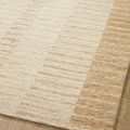 Close-up of Santa Fe Rug corner highlighting beige to light brown gradient striping