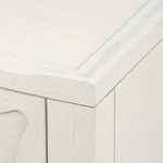 Detailed view of the top corner illustrating lightly distressed sailcloth finish and clean edges
