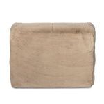 Top view showing full rectangular shape and soft texture of the shaggy upholstery