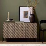 Product Image 2 for Raffael Carved Stonewash Grey Small Media Console from Four Hands