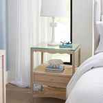 Product Image 7 for Arianna Lacquered 1-Drawer Side Table with Glass Top from Villa & House