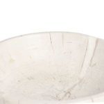 Close-up of bowl’s interior showing wood rings and subtle discoloration