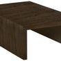 Lucca Stocked Tray for Sofa in Havana finish with dark brown wood grain and a rectangular open-ended design