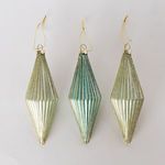Product Image 9 for Alexis Teal Glass Drop Ornaments, Set of 3 from Sullivans