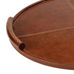 Product Image 2 for Forte Leather Large Round Tray from Regina Andrew Design