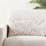 Product Image 1 for Linnean Stripe White/ Gray Down Throw Pillow 12x24 Inch from Jaipur