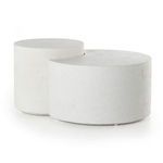 Product Image 2 for Meza White Nesting Drum Coffee Tables from Four Hands