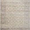 10 by 14-foot multi-color Indra Stone Contemporary rug with distressed pattern and varying pile heights