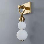 Side view of Perrin wall sconce mounted on a gray wall