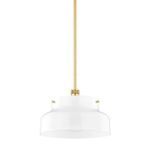 Product Image 1 for Luella 1-Light Modern Aged Brass Large Bell Pendant from Mitzi