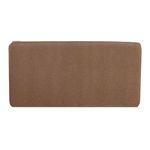 Back view of Isla Mocha Sectional showing its clean, seamless mocha fabric surface