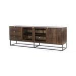 Kelby Media Console Carved Vintage Brown image 1