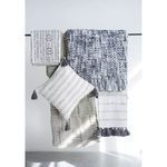 Product Image 5 for Adeline Cream Cotton Woven Throw With Grey Stripes And Tassels from Creative Co-Op