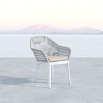 Miami Dining Chair isolated on light surface with mountain landscape in background
