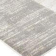 Close-up of Aura Gray / Gold Rug corner showing textured high-low pile and subtle gold highlights