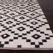 Product Image 2 for Flat Weave Durable Wool Ivory/Black Area Rug from Jaipur