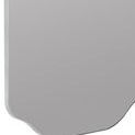 Close-up of bottom sculpted edge highlighting smooth polished silver finish of the frame