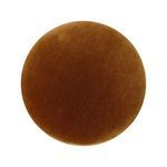 Overhead view revealing the circular shape and consistent rust upholstery of the Bilbury Ottoman