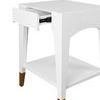Product Image 3 for Patti Tapered Leg One Drawer Side Table With Antique Brass Foot Caps from Worlds Away