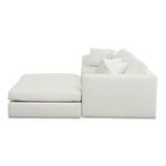Side profile view of Rue Nook sectional displaying seat depth and cushion layering