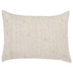 King sham showing back side with envelope closure in natural French herringbone cotton