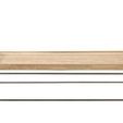 Preston Cocktail Table with light wood rectangular tray top and sleek metal frame base