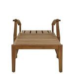 Side view of chaise with backrest raised and cushions in place