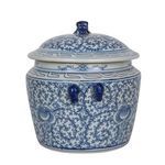 Product Image 4 for Blue & White Lidded Rice Jar Floral Motif from Legend of Asia
