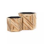 Product Image 3 for Oswell Planters, Set Of 2 Teak from Four Hands