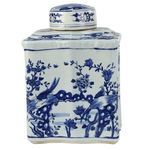 Product Image 5 for Blue & White Curved Tea Jar Bird Floral Design from Legend of Asia