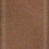 Rectangular indoor/outdoor area rug in warm rust with a clean-lined subtle double border pattern