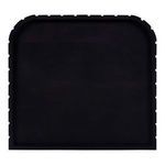 Top-down view of nightstand's tray top surface with rounded corners