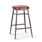 Product Image 1 for Hudson Backless Leather Counter Stool from World Interiors