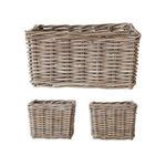 Product Image 6 for Hand-Woven Rattan Trunks Storage with Handles and 3 Nested Baskets, Natural, Set of 5 from Creative Co-Op