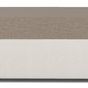 Lucy Modular Sectional Rectangular Bumper in Kizzie Natural with warm wood tray and neutral fabric upholstery