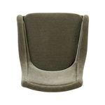Overhead view inside Blaire Dining Chair showing seat cushion and curved inner backrest