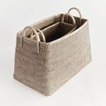 Product Image 6 for Burma Rattan Narrow Magazine Basket, Set Of 2 from Napa Home And Garden
