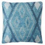 Product Image 3 for Sadler Indoor/ Outdoor Tribal Blue/ White Throw Pillow 22 inch by Nikki Chu from Jaipur 