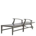 Fully reclined Croquet Aluminum Chaise side view without cushion