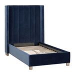 Product Image 5 for Chandler Blue Velvet Twin Bed from Essentials for Living