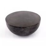 Front angled view highlighting curved drum shape and aged grey finish variations on aluminum.