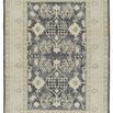 Navy and cream Pia Medallion rug with Persian-inspired center medallion and ornate border with subtle pastel accents