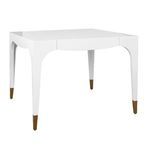Product Image 2 for Square Tapered Leg Two Drawer Game Table With Antique Brass Foot Caps from Worlds Away