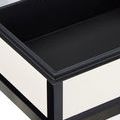 Interior view showing matte black lacquered inside of nesting box