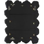 Back of Sea Coral Black Mirror showing hanging hardware and black rear panel